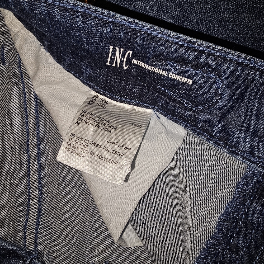 INC Denim Embellished Wide Leg Jeans, size 10/30 - Picture 8 of 9